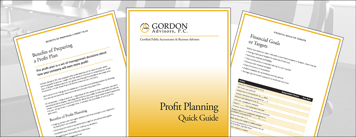 Profit Planning Quick Guide